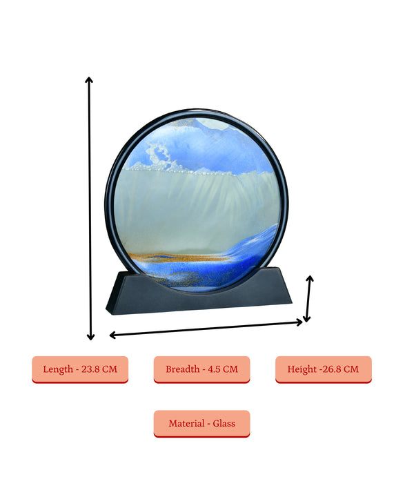 Sowpeace Circular Glass Sand Art – Elegant Moving Sand Sculpture for Trendy Home Decor & Gifts — image 4