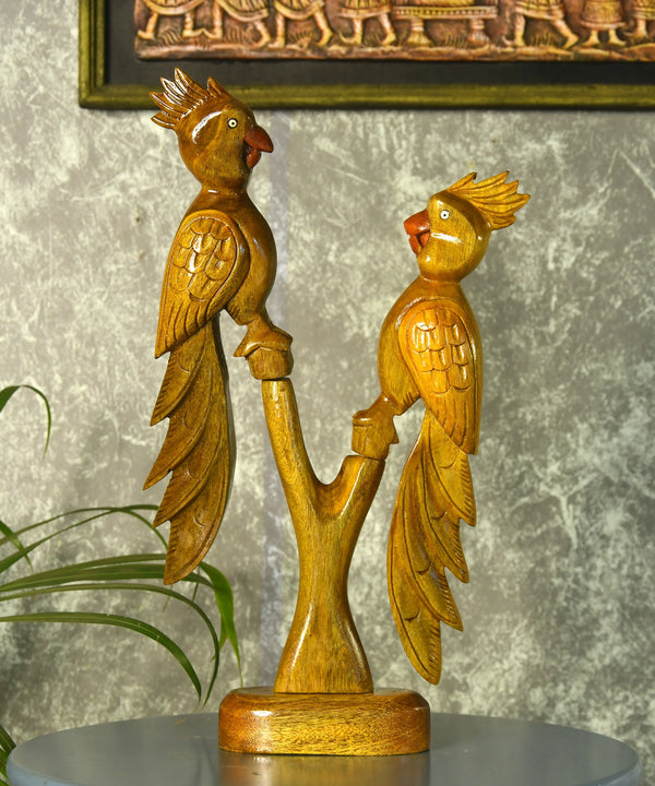 Sowpeace Hand Carved Wooden Parrot Set — image 2
