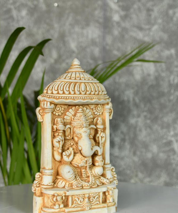 Sowpeace White Ganesh Terracotta Tabletop Art Decor — image 5