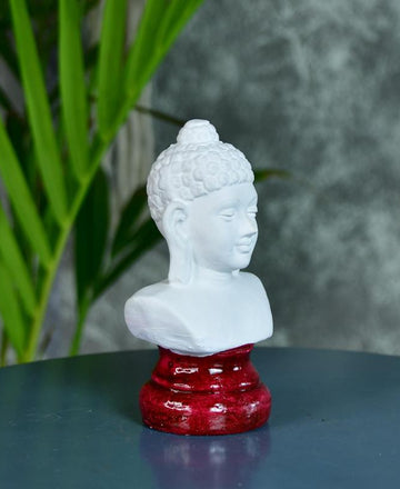 Sowpeace Bliss: White Small Buddha Terracotta Decor — alternate view