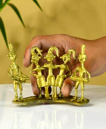 Dokra Orchestra: Brass Tabletop Masterpiece for Unique Home Decor — alternate view