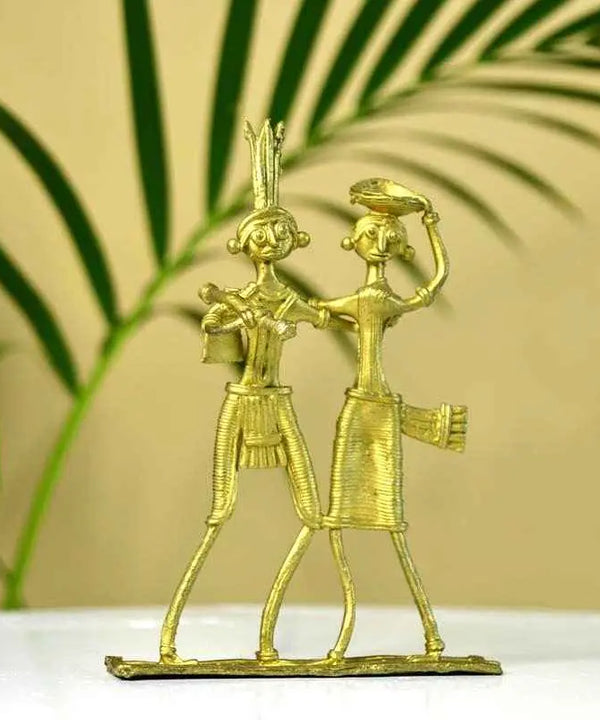 Dokra Couple: Brass Tabletop Artistry Decor — image 2
