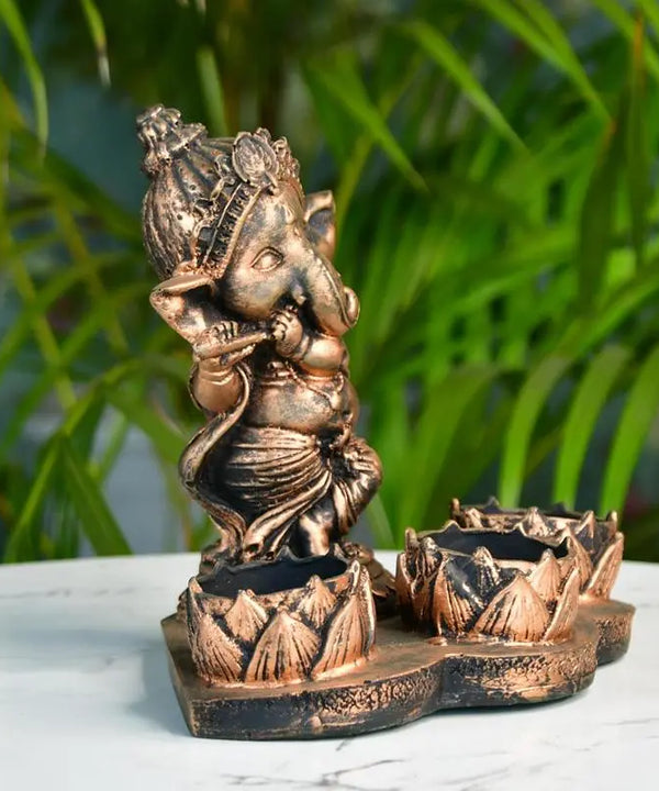 Ganesh Resin Candle Holder by Sowpeace - Artisan Home Decor & Showpiece — image 5