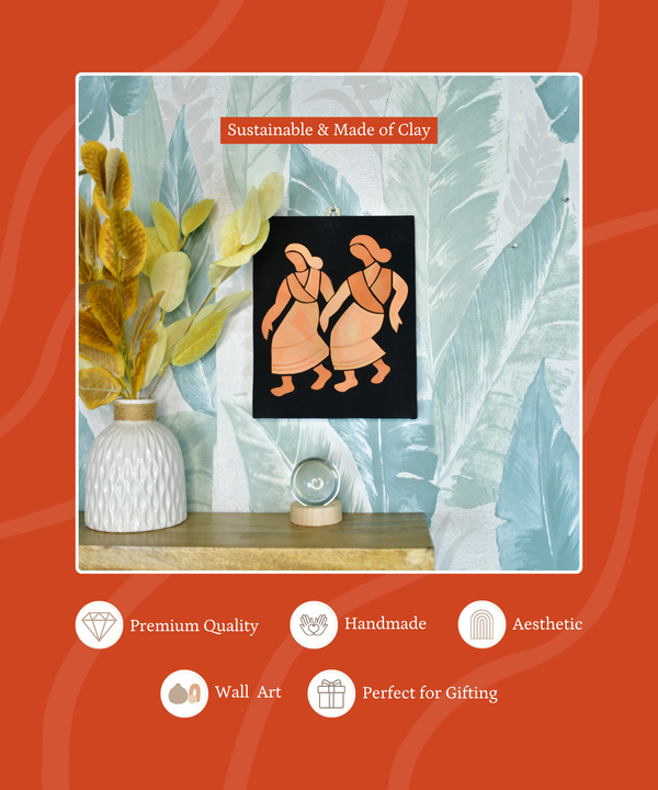 Artisan Terracotta Tribal Dance: Unique Home Decor — image 3