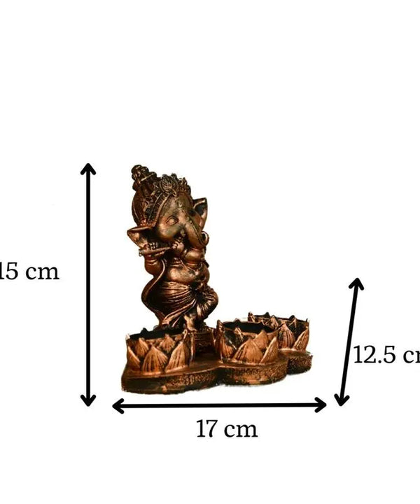 Ganesh Resin Candle Holder by Sowpeace - Artisan Home Decor & Showpiece — image 4