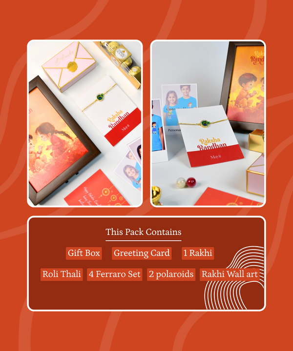 Sowpeace Exquisite Peacock Rakhi Pack of 1 with Roli Chawal and Greeting card combo for Raksha Bandhan and Gifting — image 13