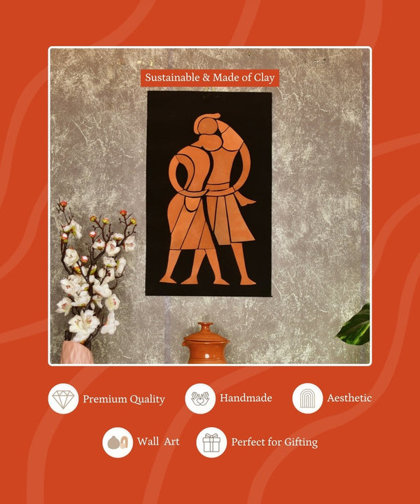 Artisan Terracotta Tribal Family Wall Art: Home Decor — image 3