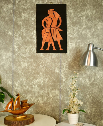 Artisan Terracotta Tribal Family Wall Art: Home Decor — alternate view
