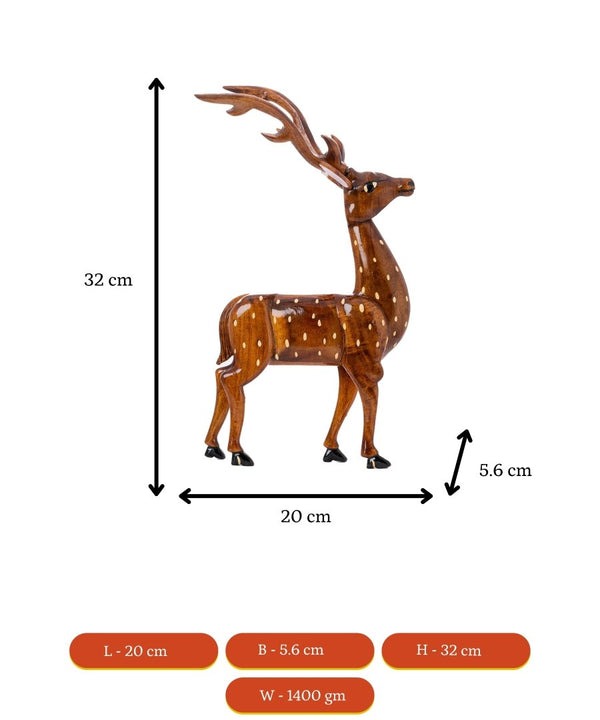 Artisan Wooden Deer Set: Exquisite Home Decor — image 7