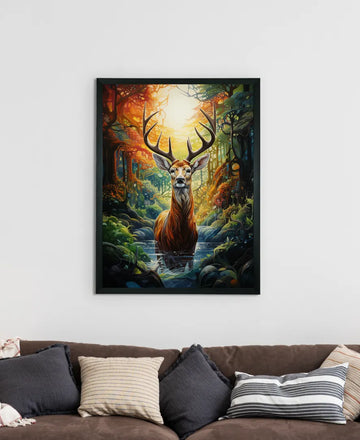 Sowpeace Harmony: Find Your Handcrafted Abstract 12 Singha – Premium Indian-Inspired Canvas Art for Elegant Home Decoration — alternate view