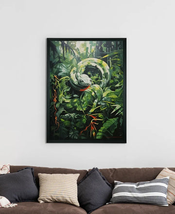 Sowpeace Harmony: Find Your Handcrafted Abstract Snake – Premium Indian-Inspired Canvas Art for Contemporary Home Decoration — alternate view