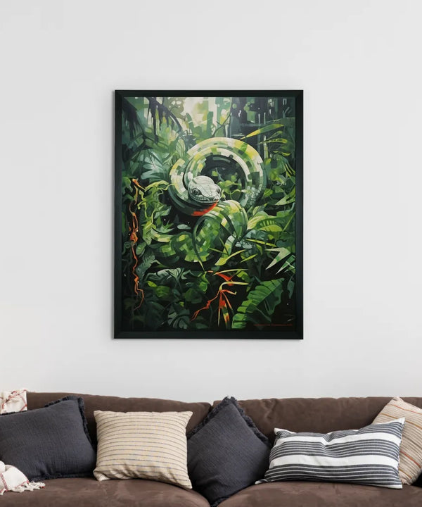 Sowpeace Harmony: Find Your Handcrafted Abstract Snake – Premium Indian-Inspired Canvas Art for Contemporary Home Decoration — image 2