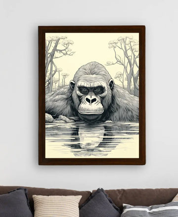 Connect with Nature: Sowpeace Handcrafted Jungle Wall Art – Premium Indian-Inspired Canvas Print for Stylish Interiors — alternate view