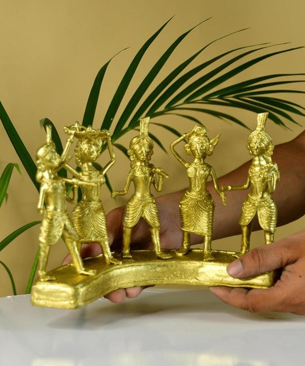 Dhokra Farmers: Large Brass Tabletop Decor — image 2