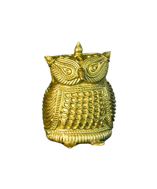 Dhokra Owl Brass Tabletop: Artisan Home Decor Masterpiece — image 7