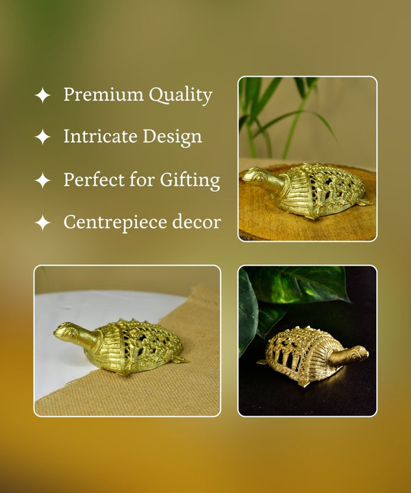 Dhokra Tortoise: Artisan Brass Home Decor — image 3