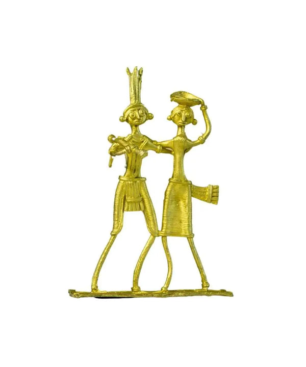 Dokra Couple: Brass Tabletop Artistry Decor — image 7