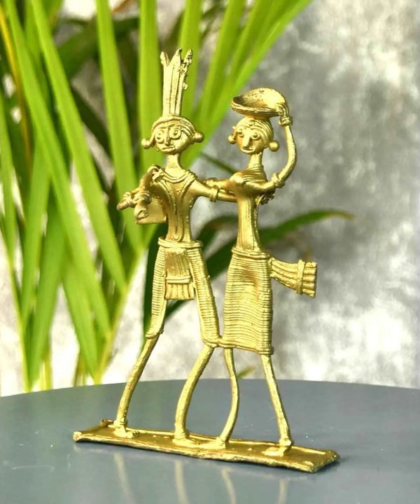 Dokra Couple: Brass Tabletop Artistry Decor — image 5