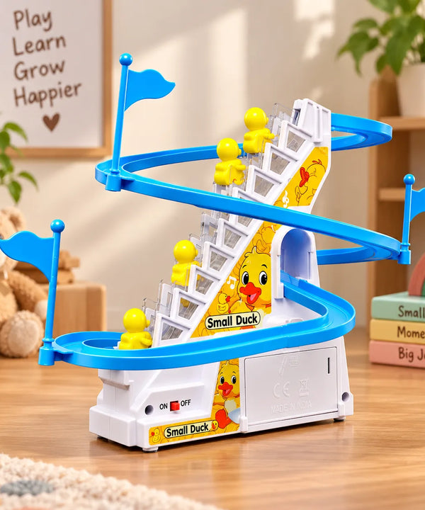 SOWPEACE Duck Slide Toy Set – Automatic Stair Climbing Ducklings with Lights & Music — image 8
