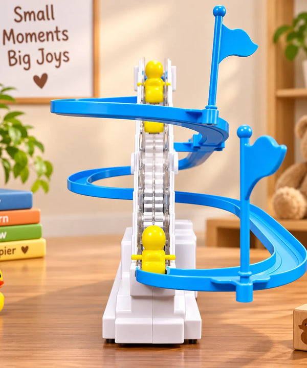 SOWPEACE Duck Slide Toy Set – Automatic Stair Climbing Ducklings with Lights & Music — image 3