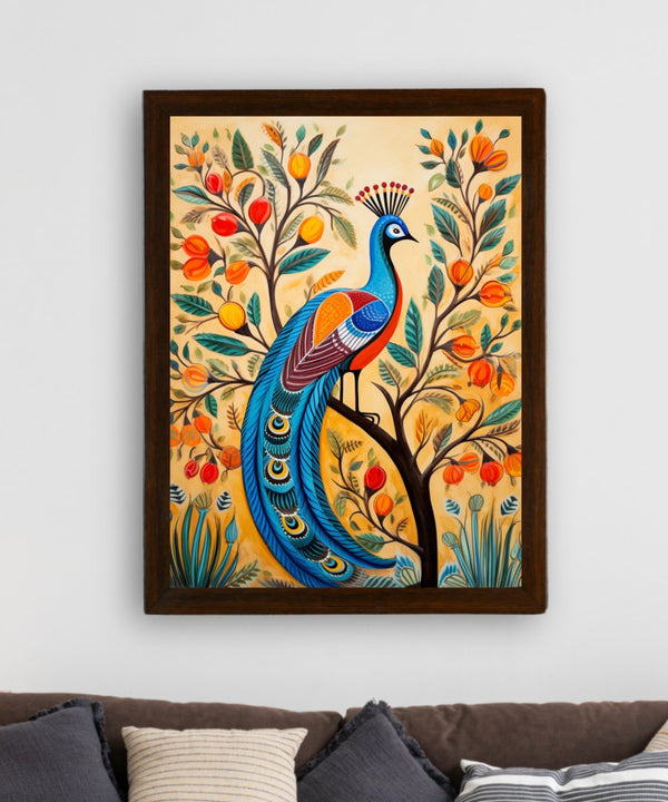 Find Your Paradise: Sowpeace Handcrafted Peacock Canvas – Premium Indian-Inspired Art for Stylish Home Interiors — image 3