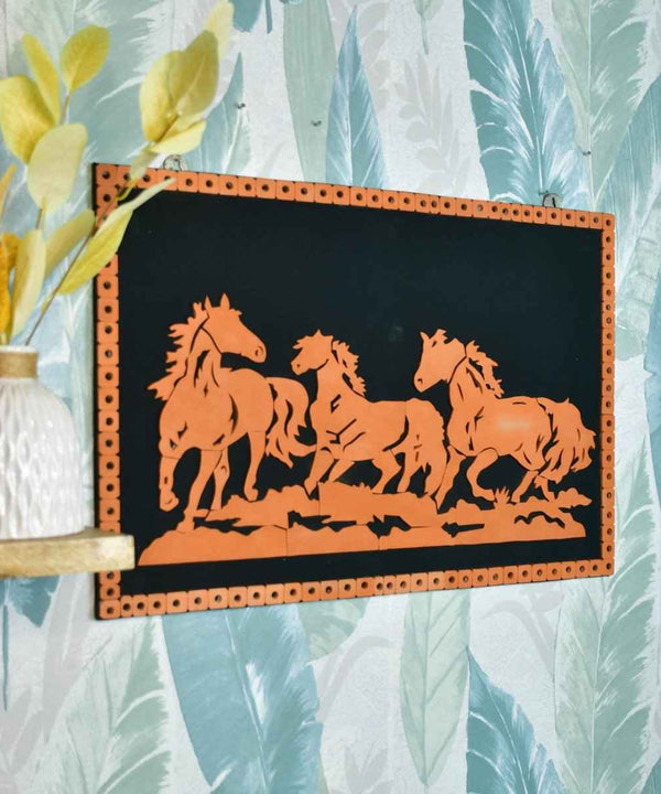 Handcrafted Terracotta Running Horse Wall Art Décor — image 5