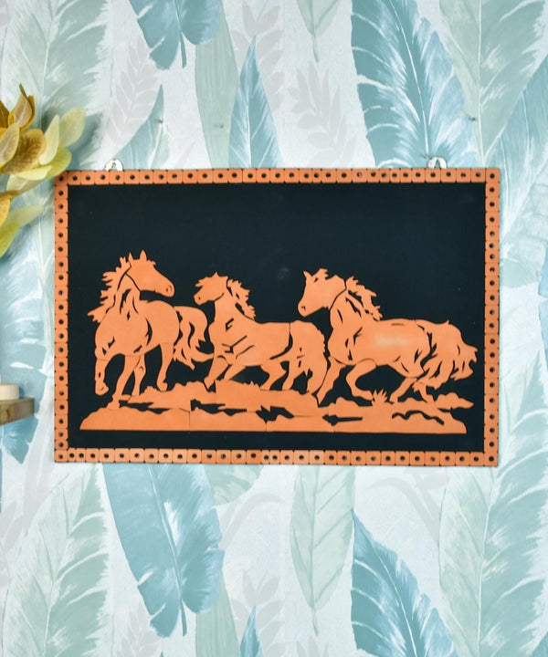 Handcrafted Terracotta Running Horse Wall Art Décor — image 6