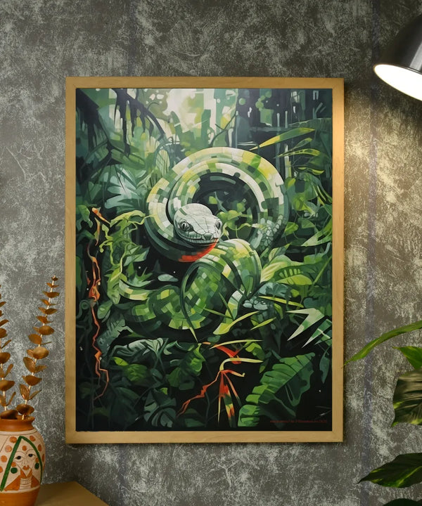 Sowpeace Harmony: Find Your Handcrafted Abstract Snake – Premium Indian-Inspired Canvas Art for Contemporary Home Decoration — image 4