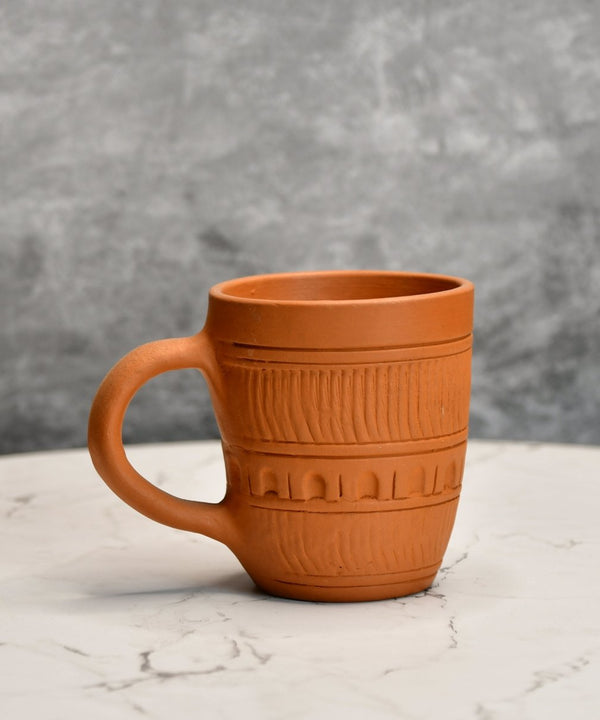 Rustic Terracotta Coffee Mug: Home Decor & Kitchen Delight — main view