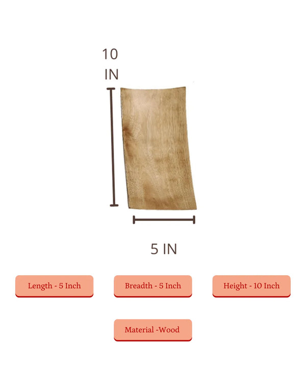 Sowpeace 10-Inch Acacia Wood Tray - Traditional Design — image 5