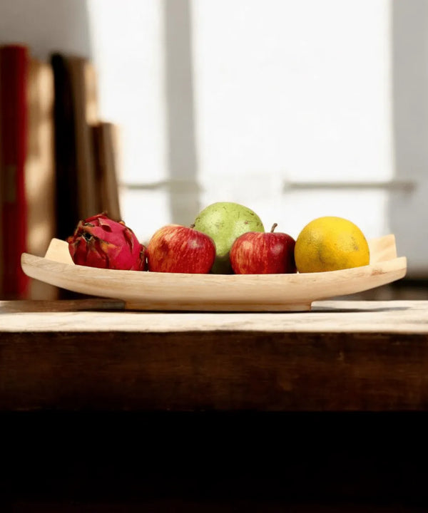 Sowpeace 10-Inch Acacia Wood Tray - Traditional Design — image 3