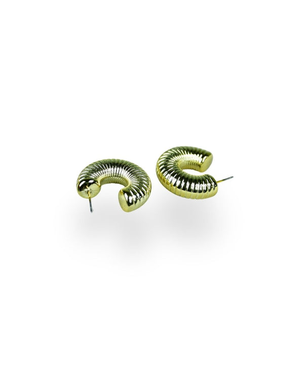 Sowpeace 3/4 Textured Round Golden CCB Earrings | Stylish One‑Size Lightweight Jewelry for Women & Daily Wear — image 4