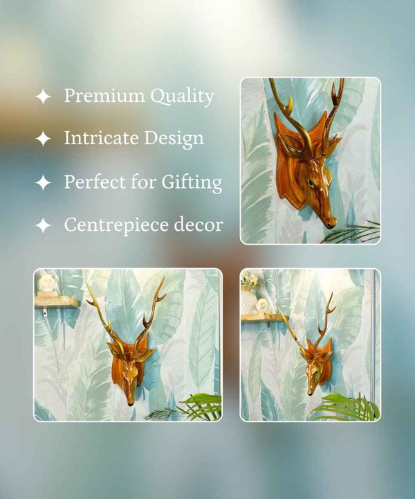Sowpeace Artisan Wooden Deer Head: Exquisite Home Decor — image 3