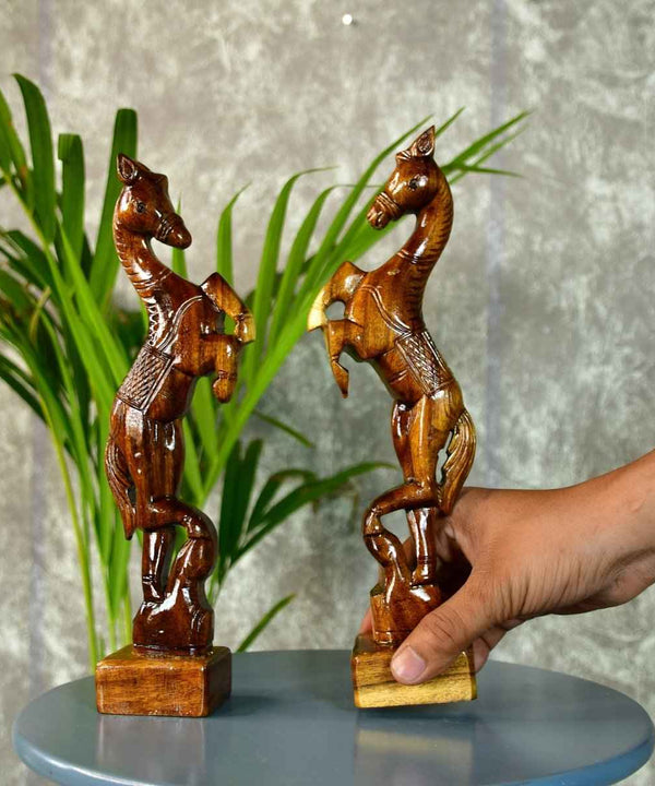 Sowpeace Artisan Wooden Jumping Horse Set: Home Decor — image 6
