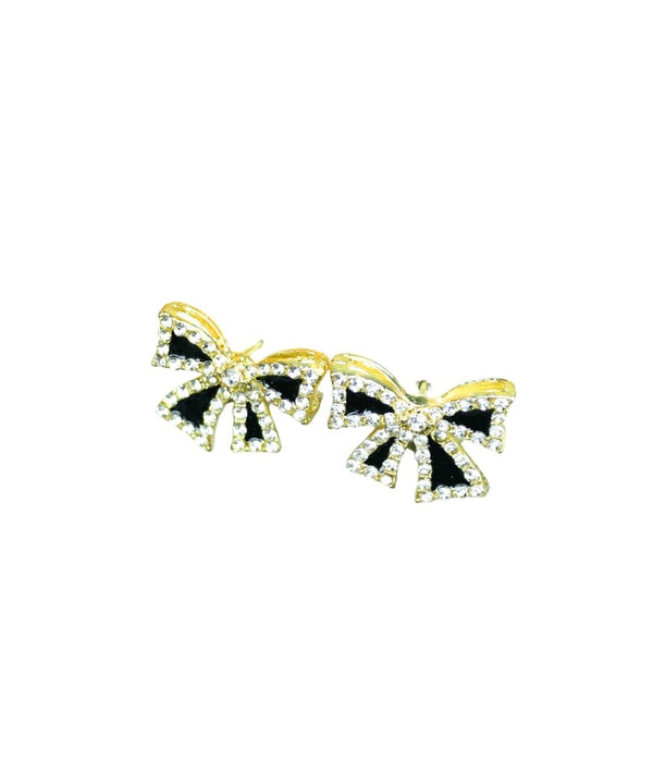 Sowpeace Black Gold Stainless Steel Ribbon Earrings | Elegant One‑Size Lightweight Jewelry for Women & Daily Wear — image 5
