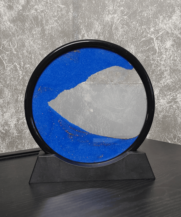 Sowpeace Circular Glass Sand Art | Elegant Moving Sand Sculpture for Modern Home Décor & Gifting — main view