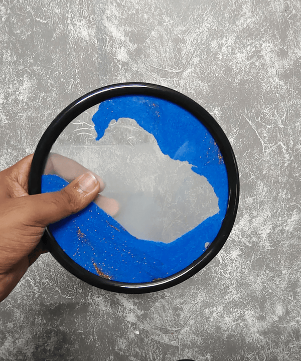 Sowpeace Circular Glass Sand Art | Elegant Moving Sand Sculpture for Modern Home Décor & Gifting — image 2