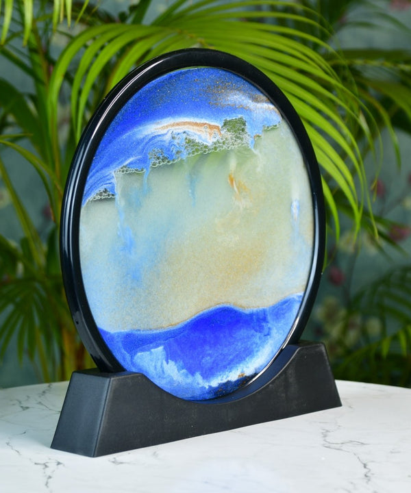Sowpeace Circular Glass Sand Art – Elegant Moving Sand Sculpture for Trendy Home Decor & Gifts — image 6