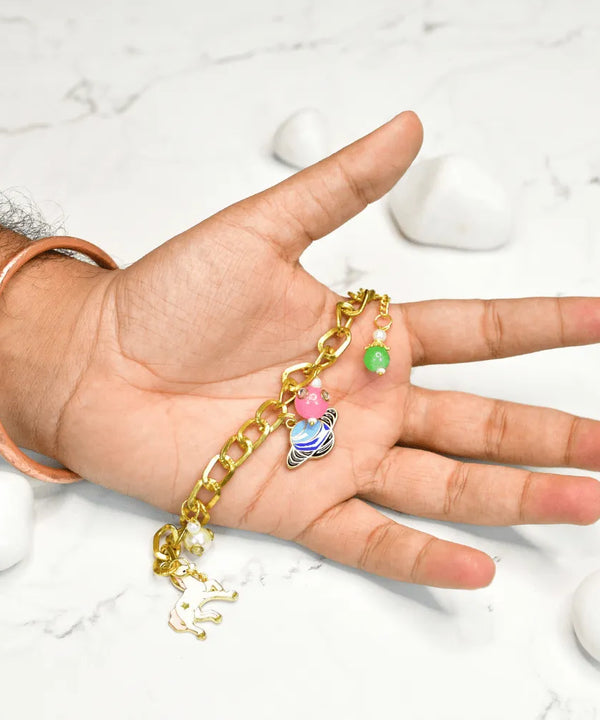 Sowpeace Cosmic Charm Bracelet | Stylish Stainless Steel One‑Size Adjustable Celestial Jewelry for Women & Men — image 3