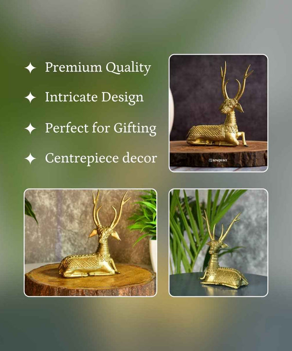 Sowpeace Dhokra Deer Sitting — image 3
