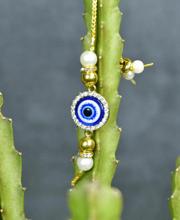 Sowpeace Evil Eye Luxe Bracelet | Stylish Stainless Steel One‑Size Adjustable Protective Jewelry for Women & Men — alternate view