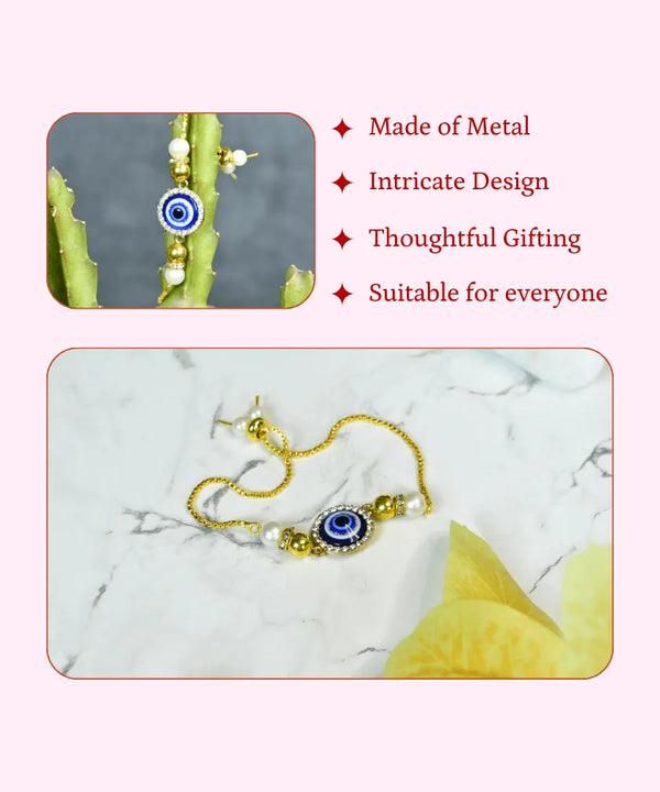 Sowpeace Evil Eye Luxe Bracelet | Stylish Stainless Steel One‑Size Adjustable Protective Jewelry for Women & Men — image 4