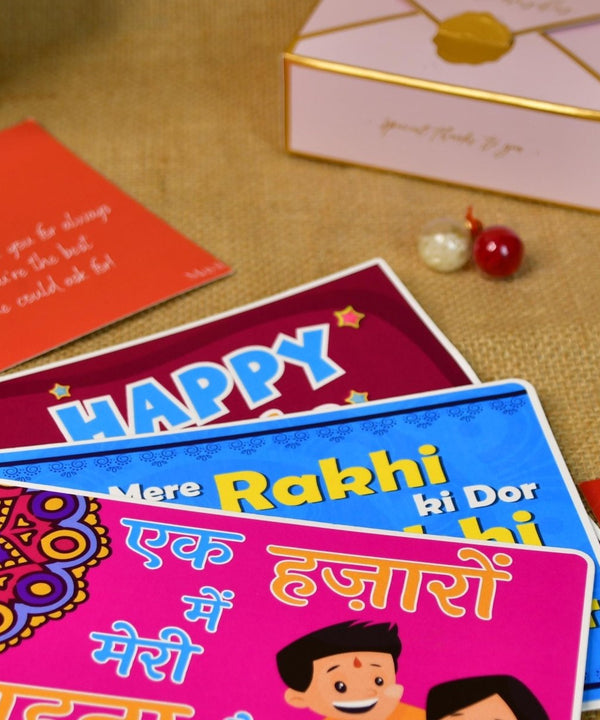 Sowpeace Exquisite Pearl Rakhi Pack of 1 with Roli Chawal and Greeting card combo for Raksha Bandhan and Gifting — image 3