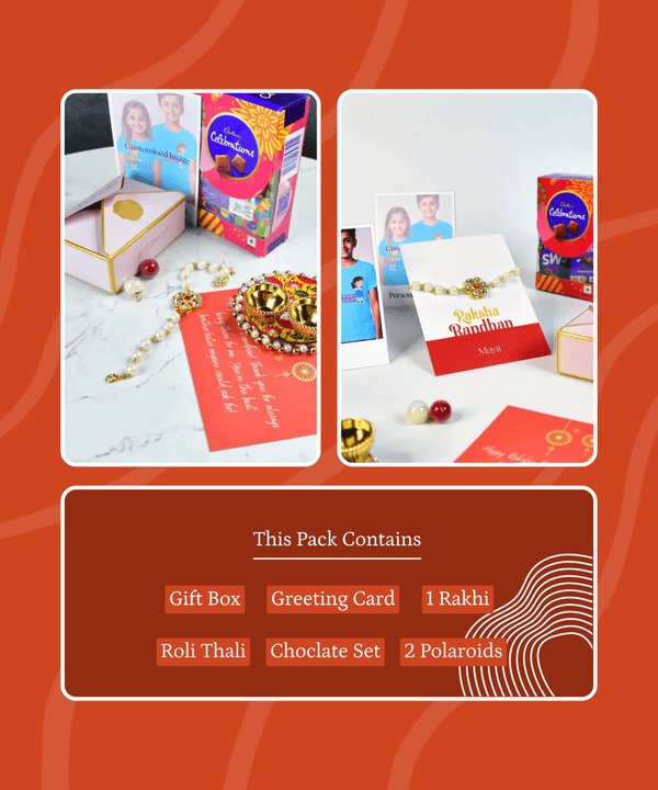 Sowpeace Exquisite Pearl Rakhi Pack of 1 with Roli Chawal and Greeting card combo for Raksha Bandhan and Gifting — image 11