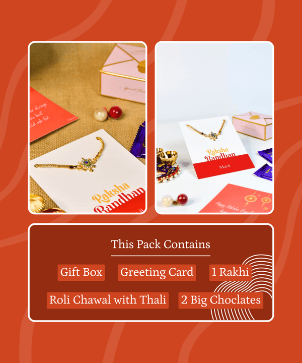 Sowpeace Exquisite Turtle Rakhi Pack of 1 with Roli Chawal and Greeting card combo for Raksha Bandhan and Gifting — image 10
