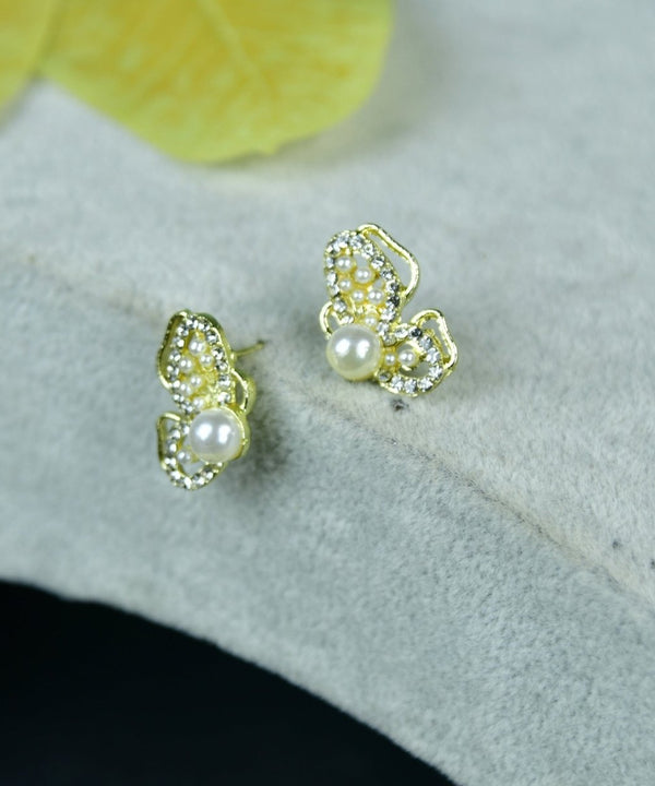 Sowpeace Floral Bead Gold Stainless Steel Earrings | Elegant One‑Size Lightweight Jewelry for Women & Daily Wear — image 3