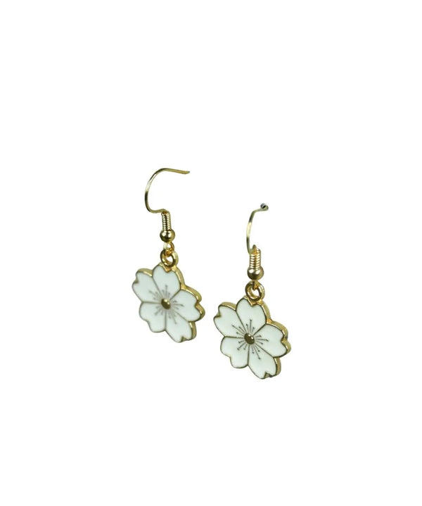 Sowpeace Floral White Gold Stainless Steel Earrings | Elegant One‑Size Lightweight Jewelry for Women & Daily Wear — image 5