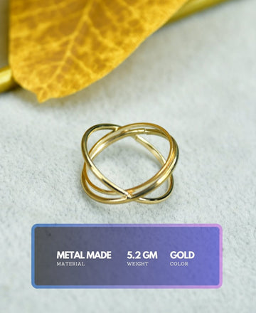 Sowpeace Gold Orbit Line Ring Stainless Steel | Elegant One‑Size Adjustable Jewelry for Women & Men — alternate view