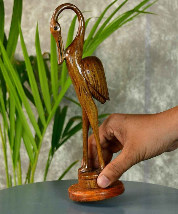 Sowpeace Hand-Carved Flamingo: Tropical Elegance on Your Tabletop — image 2