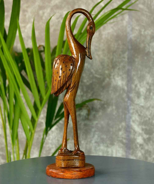 Sowpeace Hand-Carved Flamingo: Tropical Elegance on Your Tabletop — image 5